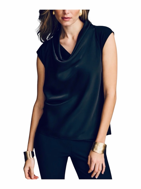St. John Tops - ST. JOHN Cowl Neck Crepe Sleeveless Shell Top